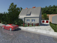 Click to see it big 3D-Molell, Detail aus dem Film 'Kartondorf'